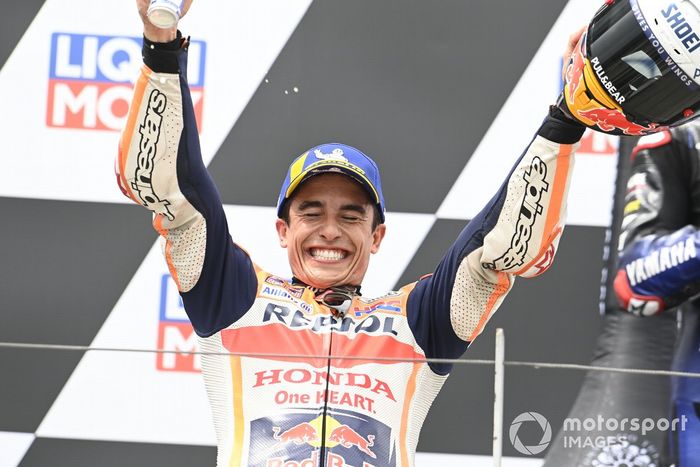 Podio: ganador Marc Márquez, Repsol Honda Team