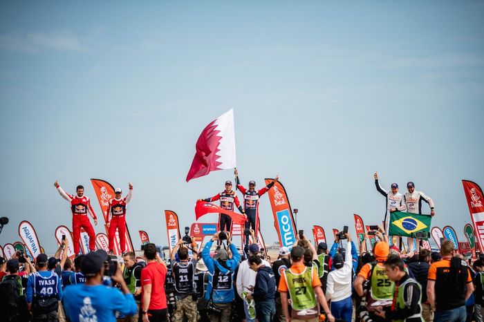 #201 Bahrain Raid Xtreme Prodrive: Sebastien Loeb, Fabian Lurquin, #200 Toyota Gazoo Racing Toyota: Nasser Al-Attiyah, Mathieu Baumel, #230 Overdrive Racing Overdrive: Lucas Moraes, Timo Gottschalk