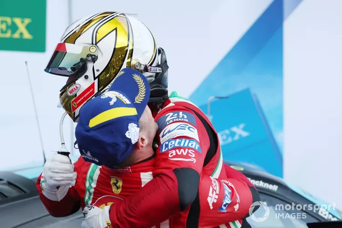 Podio: #51 AF Corse Ferrari 488 GTE Evo LMGTE Pro de Alessandro Pier Guidi, James Calado 