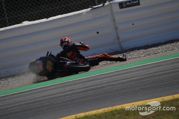 Pol Espargaró, KTM Factory Racing, caída test Barcelona