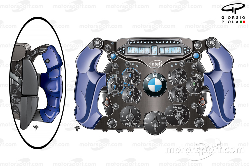 BMW Sauber F1.09 steering wheel Nick Heidfeld