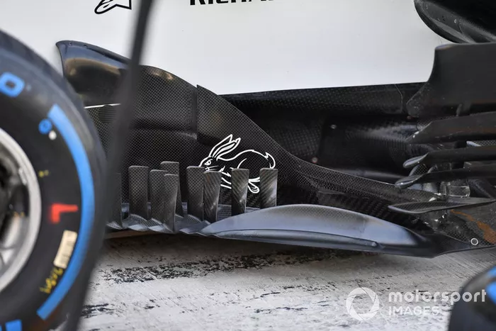 Detalle del bargeboard del Haas F1 Team VF-18 