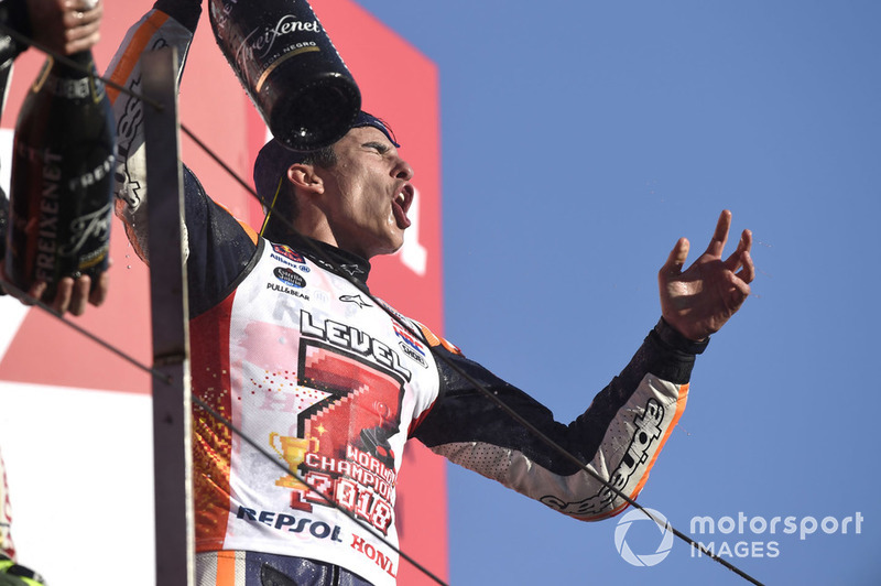 Подіум: переможець гонки Марк Маркес, Repsol Honda Team