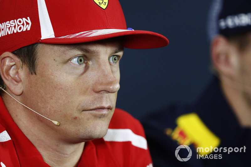 Kimi Raikkonen, Ferrari, lors de la conférence de presse