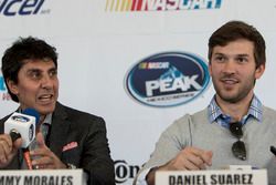 Jimmy Morales director de la serie Nascar México Y Daniel Suárez Grand Marshall de la carrera
