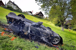 Crashed Rimac Concept One driven by Richard Hammond