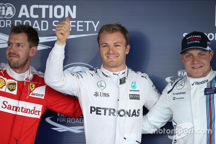 Pole de Rosberg y 'hattrick' de Bottas