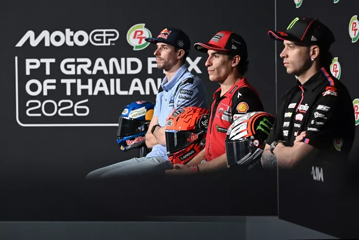 Marco Bezzecchi, Aprilia Racing, Alex Marquez, Gresini Racing, Marc Marquez, Ducati Team