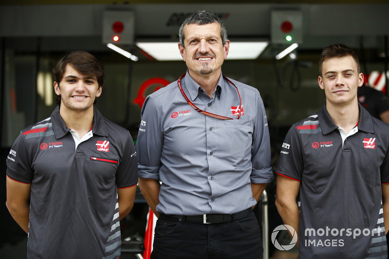Керівник Haas F1 Гюнтер Штайнер, П'єтро Фіттіпальді, Луї Делетраз