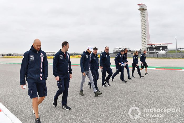 Esteban Ocon, Racing Point Force India F1 Team walks the track 