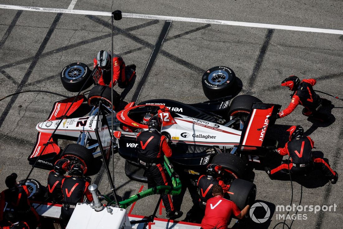 Will Power, Team Penske Chevrolet, parada en boxes