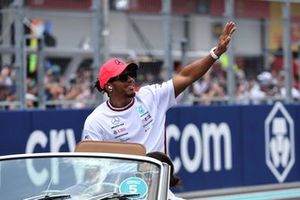 Lewis Hamilton, Mercedes-AMG, in the drivers parade