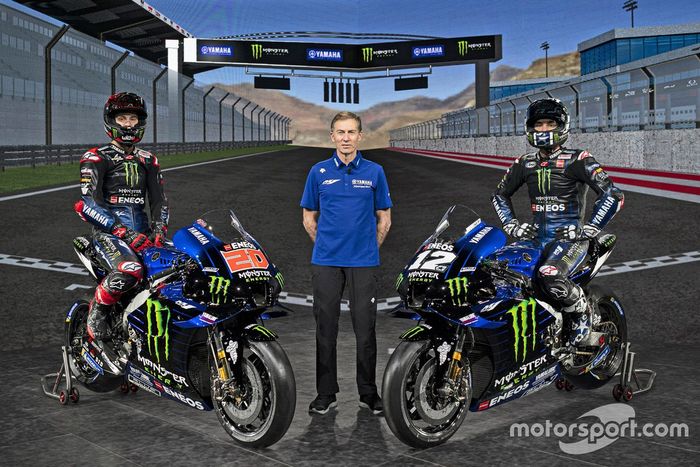Fabio Quartararo, Yamaha Factory Racing, Lin Jarvis, director general de Yamaha en MotoGP, Maverick Viñales, Yamaha Factory Racing,