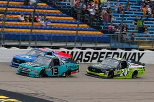  Johnny Sauter, ThorSport Racing, Ford F-150 Tenda Products,  Stewart Friesen, Halmar Friesen Racing, Chevrolet Silverado Halmar International and  Brett Moffitt, GMS Racing, Chevrolet Silverado