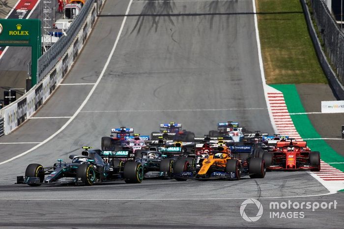 Valtteri Bottas, Mercedes AMG W10, Lewis Hamilton, Mercedes AMG F1 W10, Lando Norris, McLaren MCL34, Sebastian Vettel, Ferrari SF90, Lance Stroll, Racing Point RP19