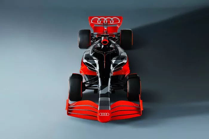 La monoplace de présentation de l'annonce Audi F1