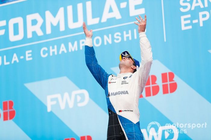 Antonio Felix da Costa, BMW I Andretti Motorsports, celebra en el podio