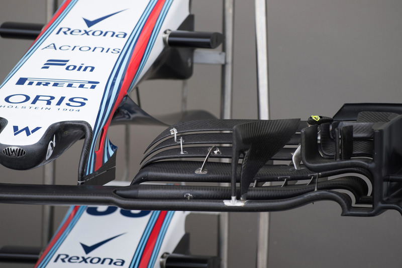 Williams FW41, dettaglio dell'ala anteriore