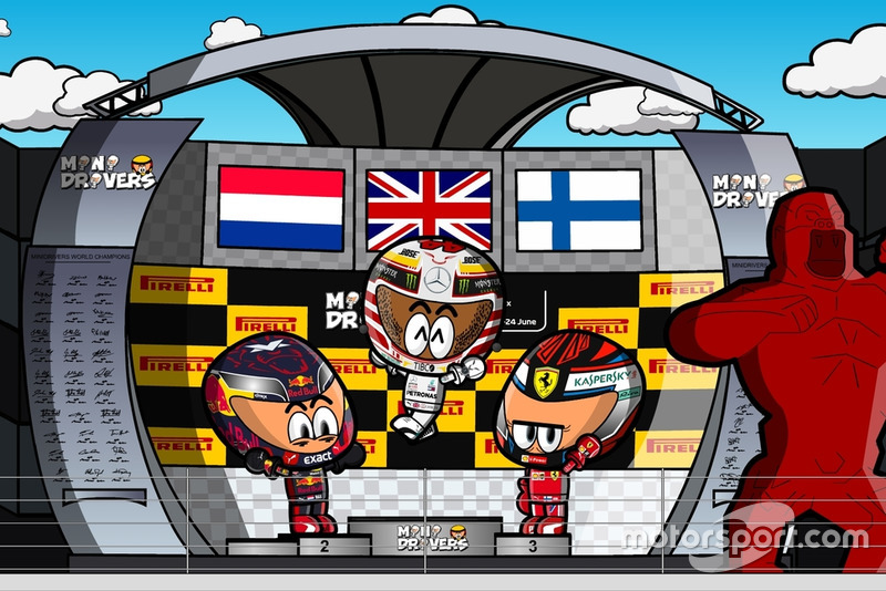 El podio del GP de Francia 2018 de F1, por 'MiniDrivers'