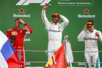 Kimi Raikkonen, Ferrari, Lewis Hamilton, Mercedes AMG F1, Valtteri Bottas, Mercedes AMG F1