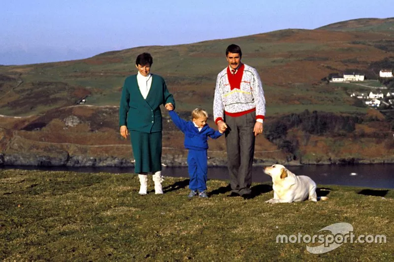 Nigel Mansel with his family