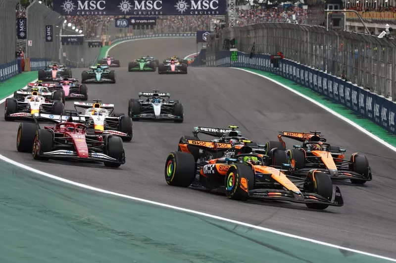 Charles Leclerc, Ferrari, Lando Norris, McLaren, Oscar Piastri, McLaren, Andrea Kimi Antonelli, Mercedes