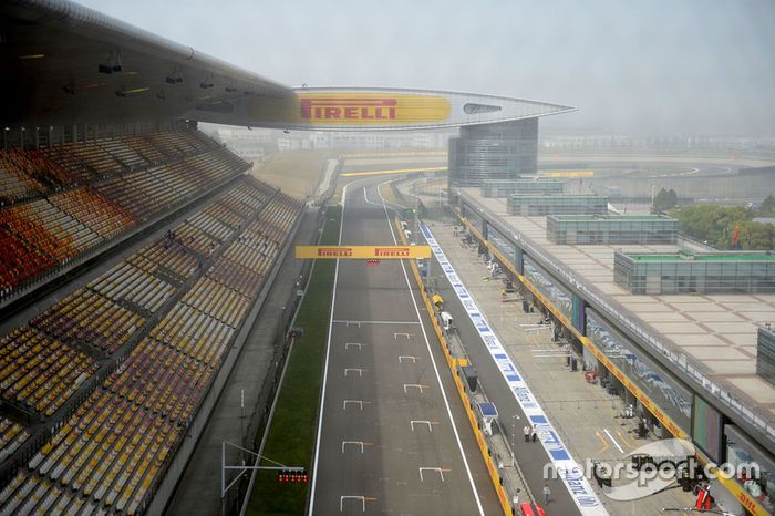 Vista de la parrilla de salida Circuito de Shangai