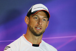Jenson Button, McLaren bei der FIA Pressekonferenz