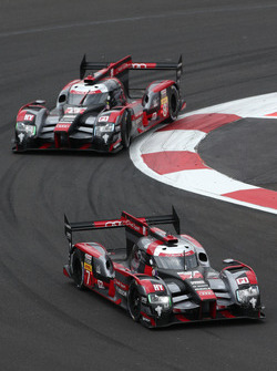 #7 Audi Sport Team Joest Audi R18: Marcel Fässler, Andre Lotterer; #8 Audi Sport Team Joest Audi R18