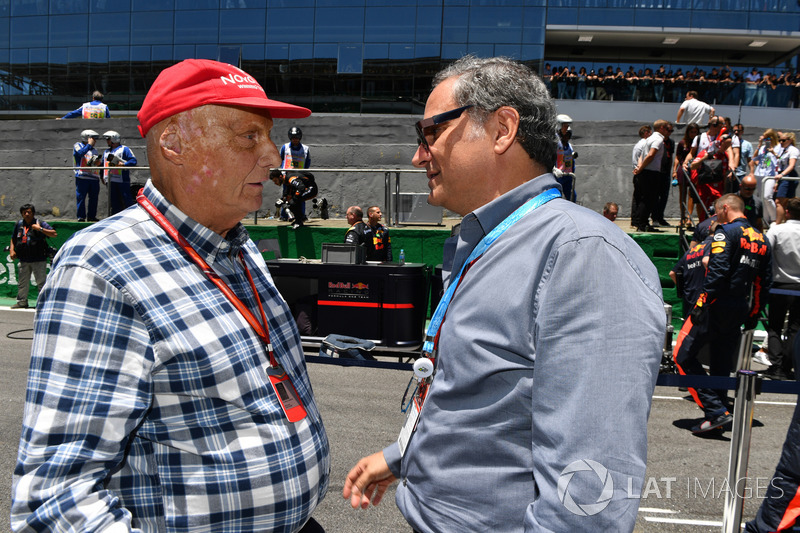 Niki Lauda, Presidente no ejecutivo de Mercedes AMG F1, Alejandro Soberón, Presidente y CEO de Grupo