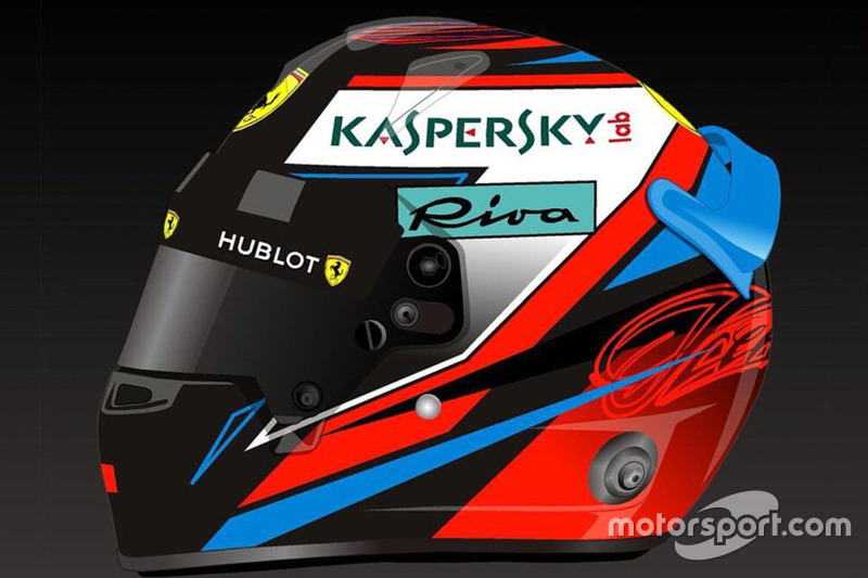 Helmet of Kimi Raikkonen, Ferrari