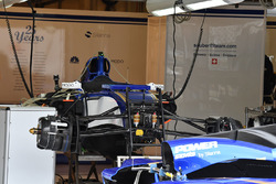 Sauber C36 in the garage