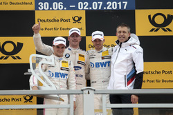 Podium: Race winner Maxime Martin, BMW Team RBM, BMW M4 DTM, second place Lucas Auer, Mercedes-AMG Team HWA, Mercedes-AMG C63 DTM, third Edoardo Mortara, Mercedes-AMG Team HWA, Mercedes-AMG C63 DTM, Bart Mampaey, Team principal BMW Team RBM