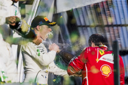 Podium: 2. Lewis Hamilton, Mercedes AMG; 3. Valtteri Bottas, Mercedes AMG; 1. Sebastian Vettel, Ferr