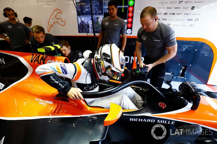 Stoffel Vandoorne, McLaren, con el Halo