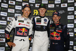 Podio: il vincitore Johan Kristoffersson, PSRX Volkswagen Sweden, VW Polo GTi, il secondo classificato Mattias Ekström, EKS, Audi S1 EKS RX Quattro, il terzo classificato Sebastien Loeb, Team Peugeot-Hansen, Peugeot 208 WRX
