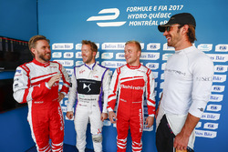 Nick Heidfeld, Mahindra Racing, Sam Bird, DS Virgin Racing, Felix Rosenqvist, Mahindra Racing, andJean-Eric Vergne, Techeetah