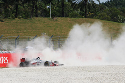 Ромен Грожанn, Haas F1 Team VF-16, аварія та схід із гонки