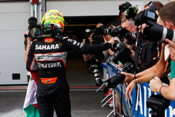 Серхио Перес, Sahara Force India F1 празднует третье место в закрытом парке