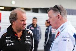 (L to R): Robert Fernley, Sahara Force India F1 Team Deputy Team Principal with Mike O'Driscoll, Williams Group CEO