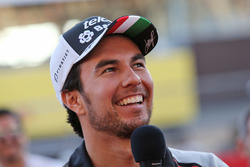Sergio Pérez, Sahara Force India F1 direcciones de los aficionados en la tribuna