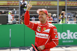 Pole winner Sebastian Vettel, Ferrari