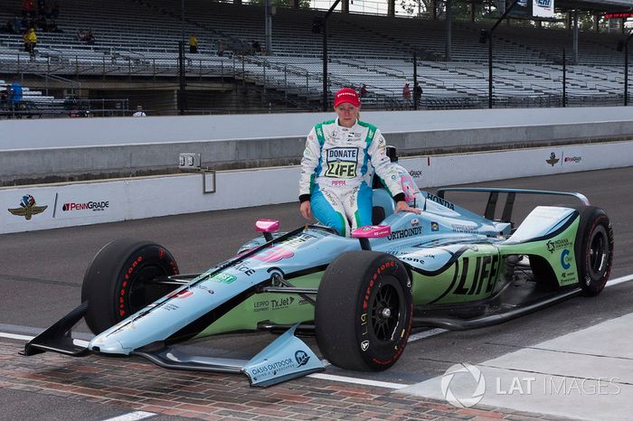 Pippa Mann after failing to qualify for this year's race, Dale Coyne Racing Honda