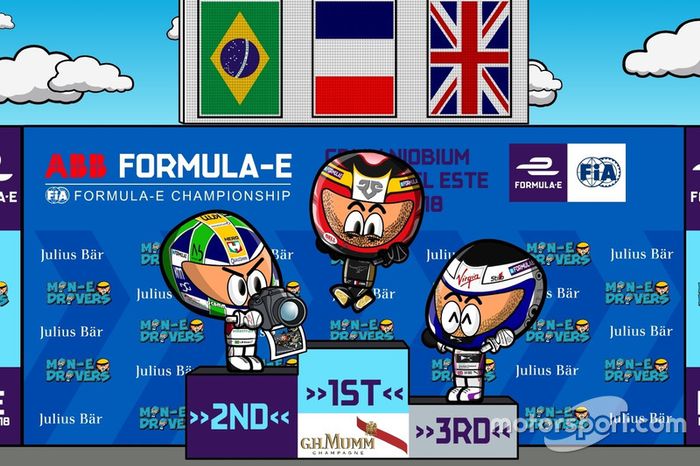 El podio del ePrix de Punta del Este 2018 de Fórmula E, por MinEDrivers