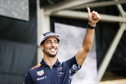 Daniel Ricciardo, Red Bull Racing, on the F1 stage