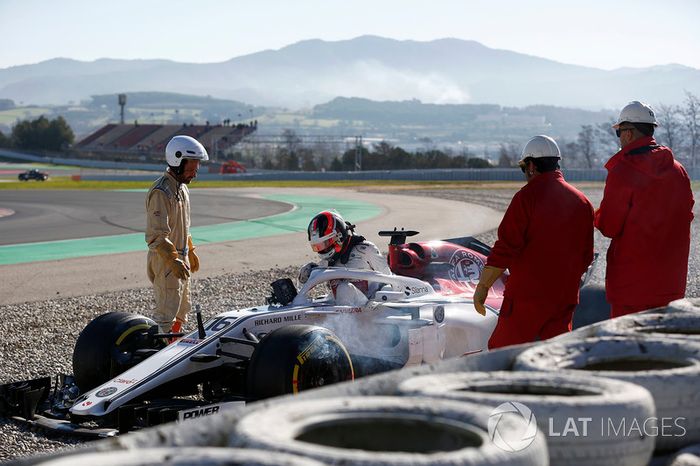 Choque de Charles Leclerc, Alfa Romeo Sauber C37