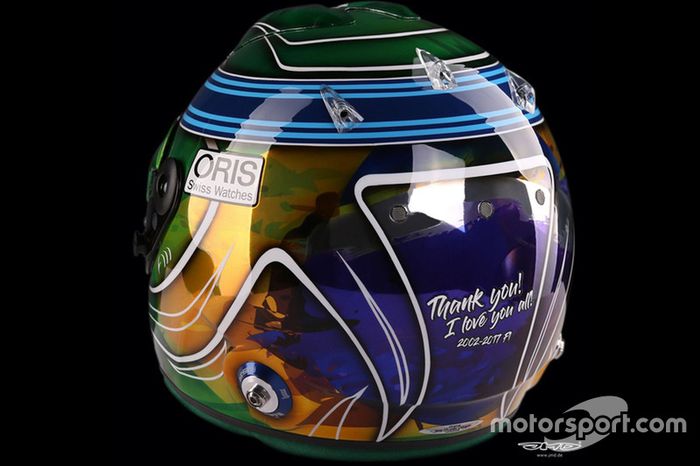 Casco de Felipe Massa para el GP de Abu Dhabi