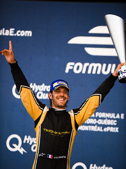 Jean-Eric Vergne, Techeetah, celebrates on the podium