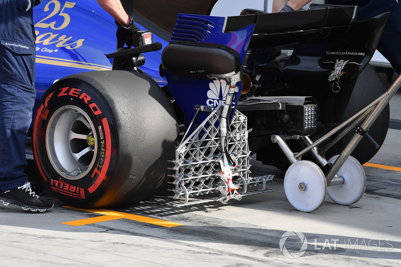 Sauber C36 met aerodynamische sensoren