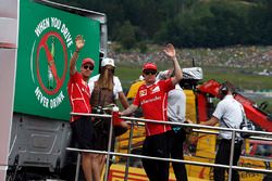 Sebastian Vettel, Ferrari and Kimi Raikkonen, Ferrari